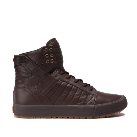 Supra Skytop Cw Mens High Tops Shoes Chocolate UK 52ORV